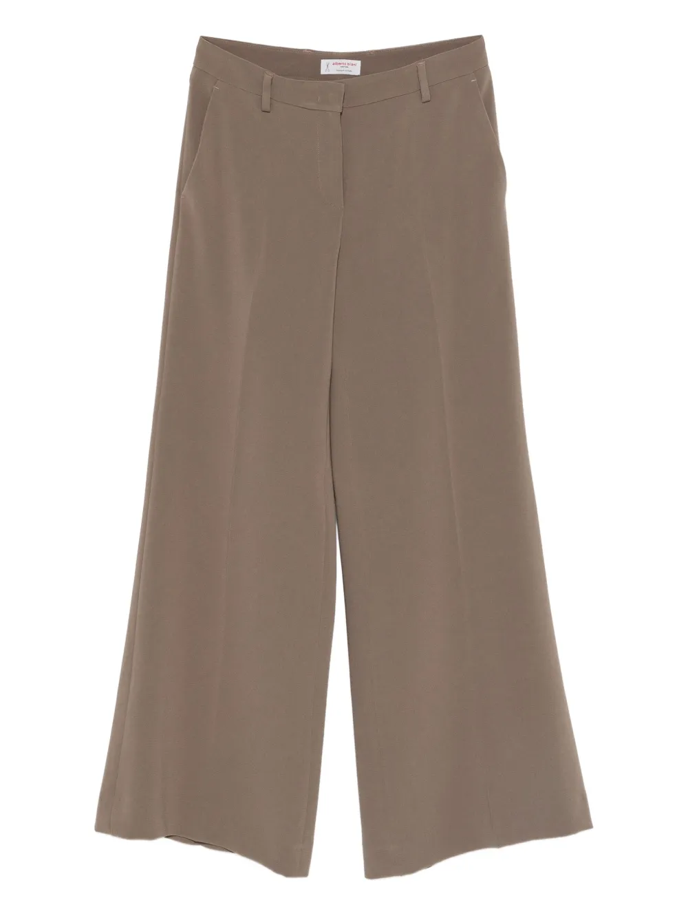 Alberto Biani センタープレス ワイドパンツ - ブラウン