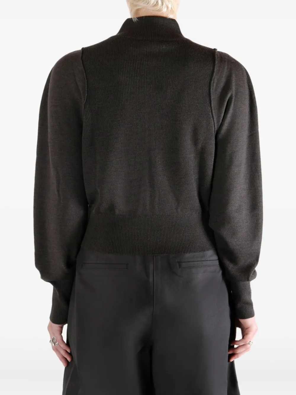 Amomento Funnel-neck Knitwear In Brown