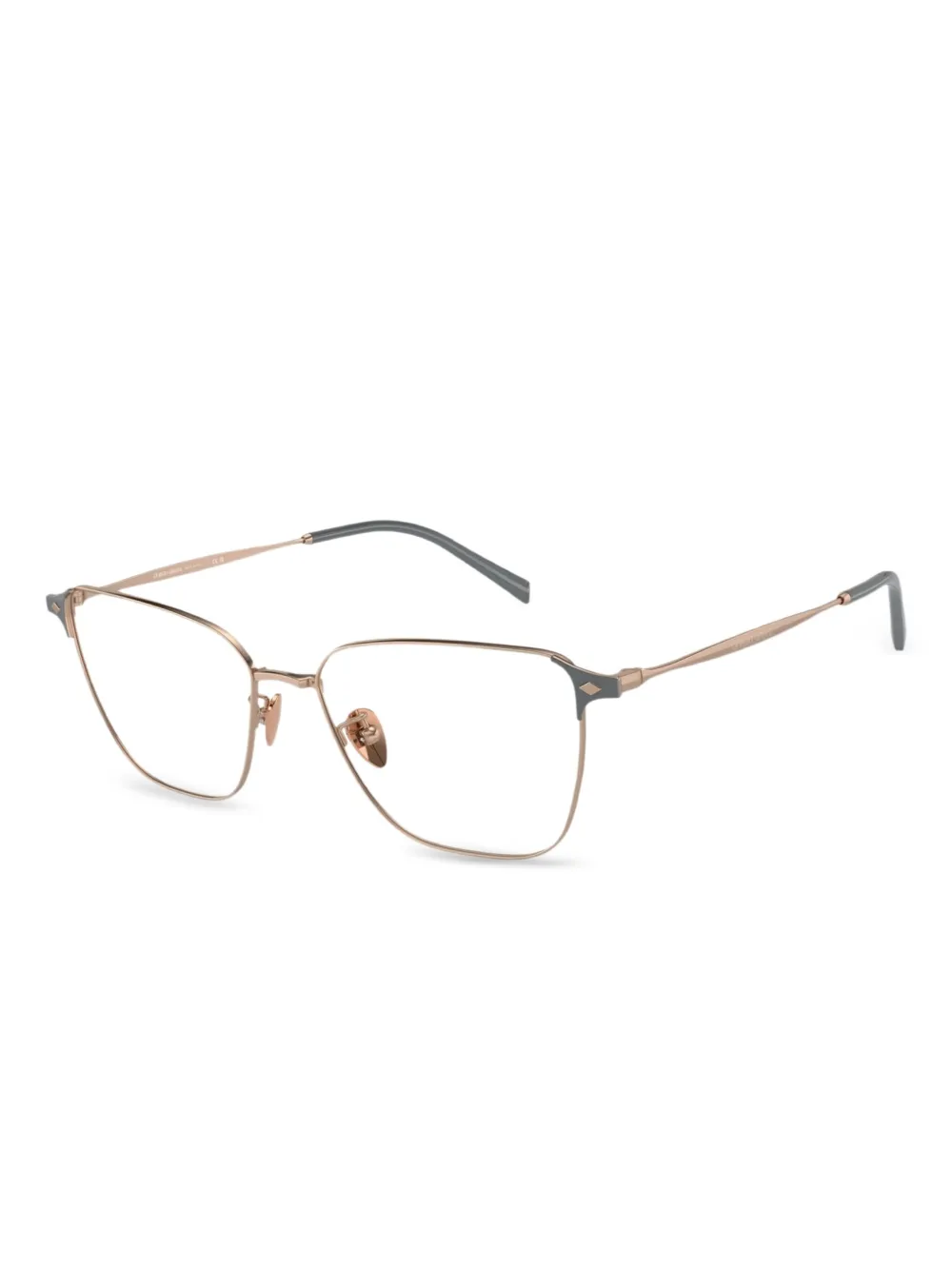 Giorgio Armani lunettes de vue à monture géométrique | marron | Image 1