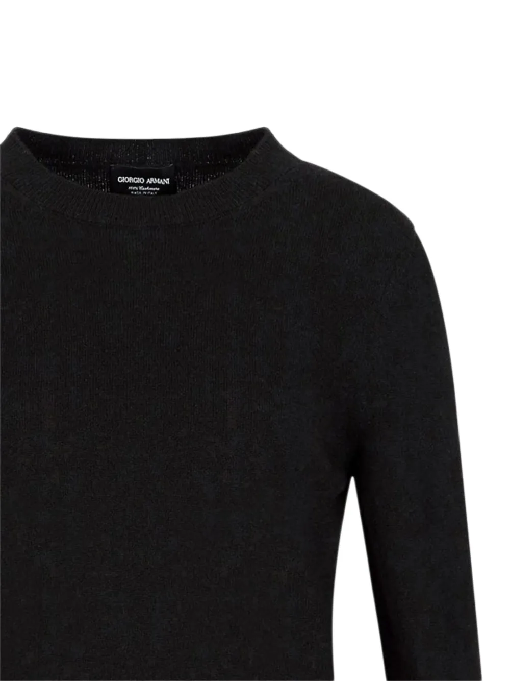 Giorgio Armani Kasjmier trui met ronde hals Zwart