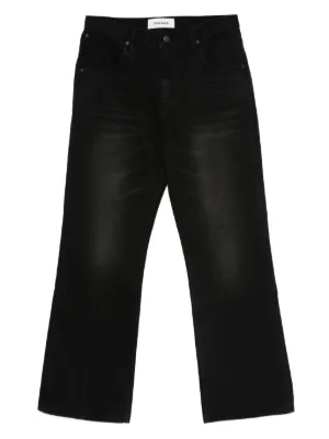 EVISU logo-patch Cropped Jeans | Black | FARFETCH CA