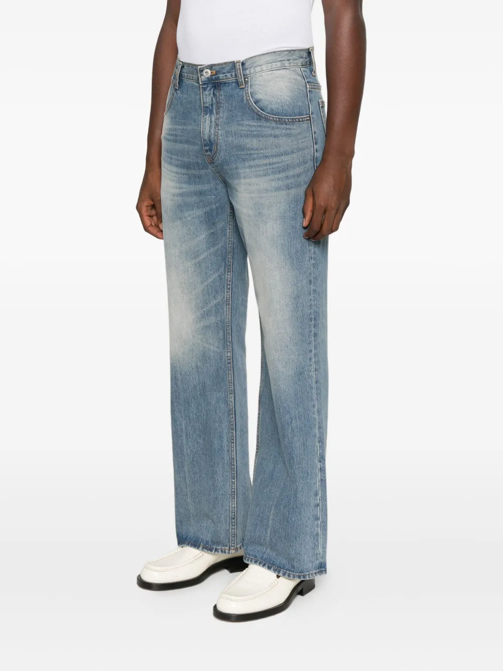 Tonywack Wide-leg Jeans In Blue