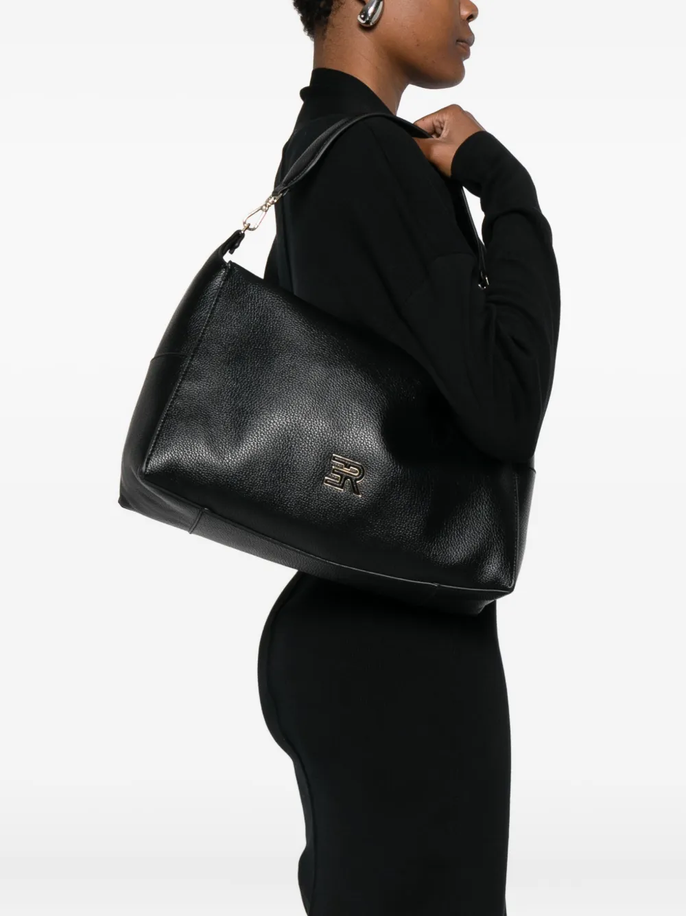 Ermanno Scervino Leather Tote Bag In Black