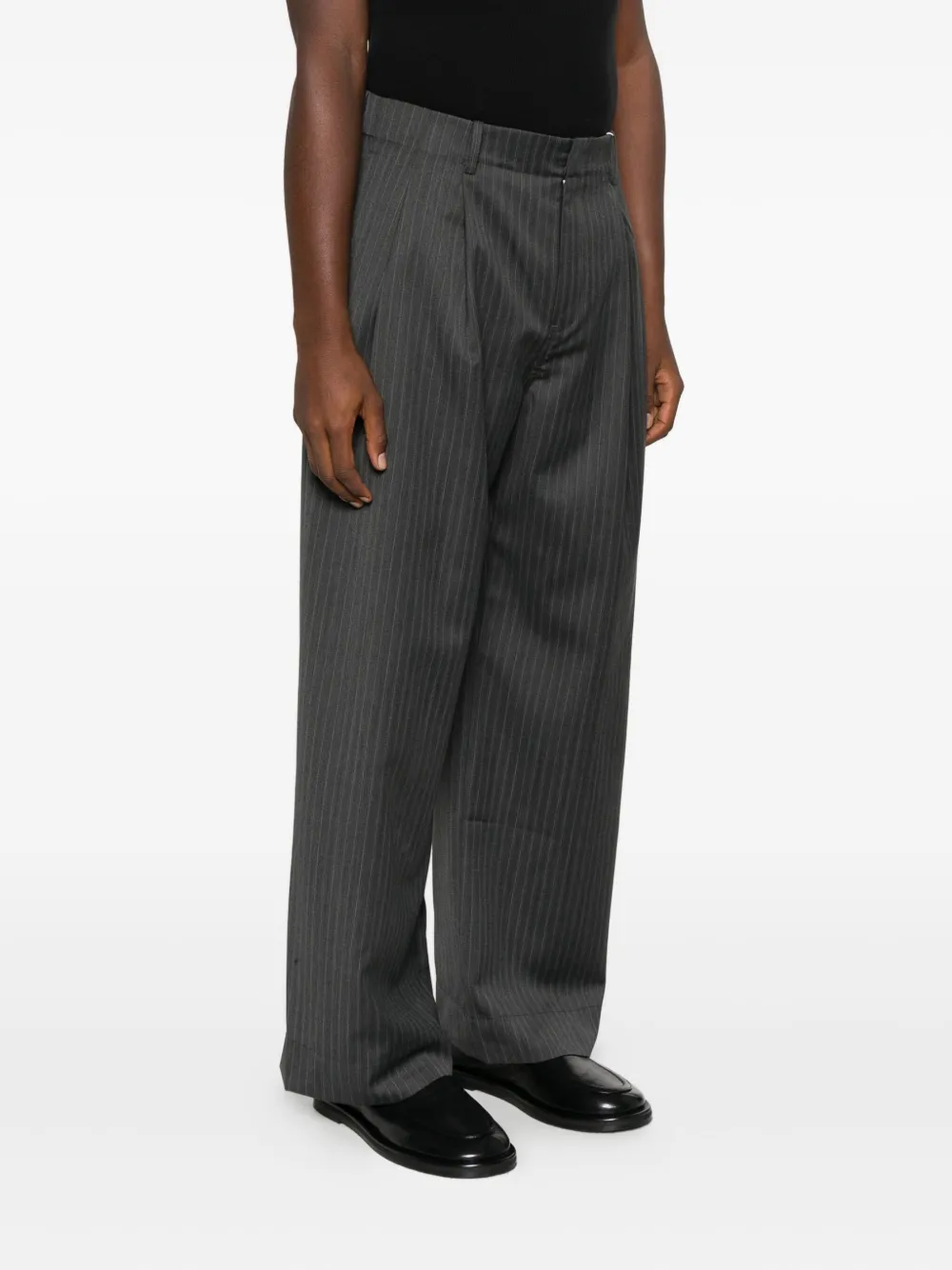 Tonywack Pinstripe Tailored Trousers In Green