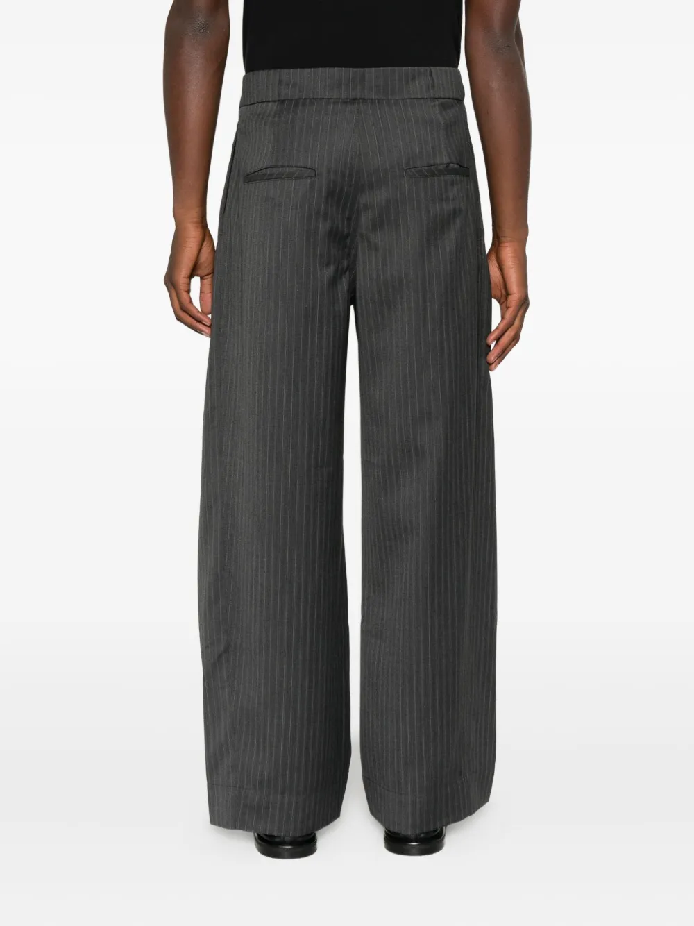 Tonywack Pinstripe Tailored Trousers In Green