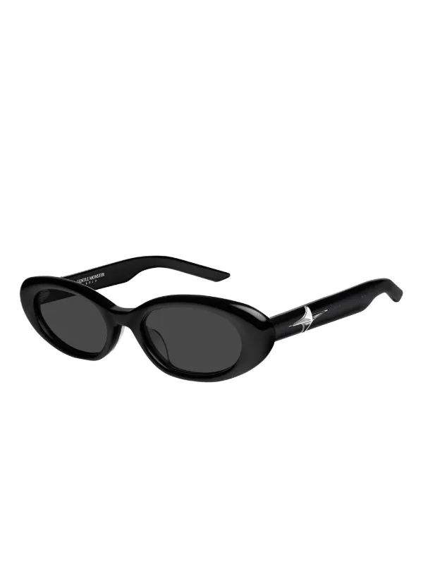 Gentle Monster Loco 01 star-detail Sunglasses | Black | FARFETCH GE