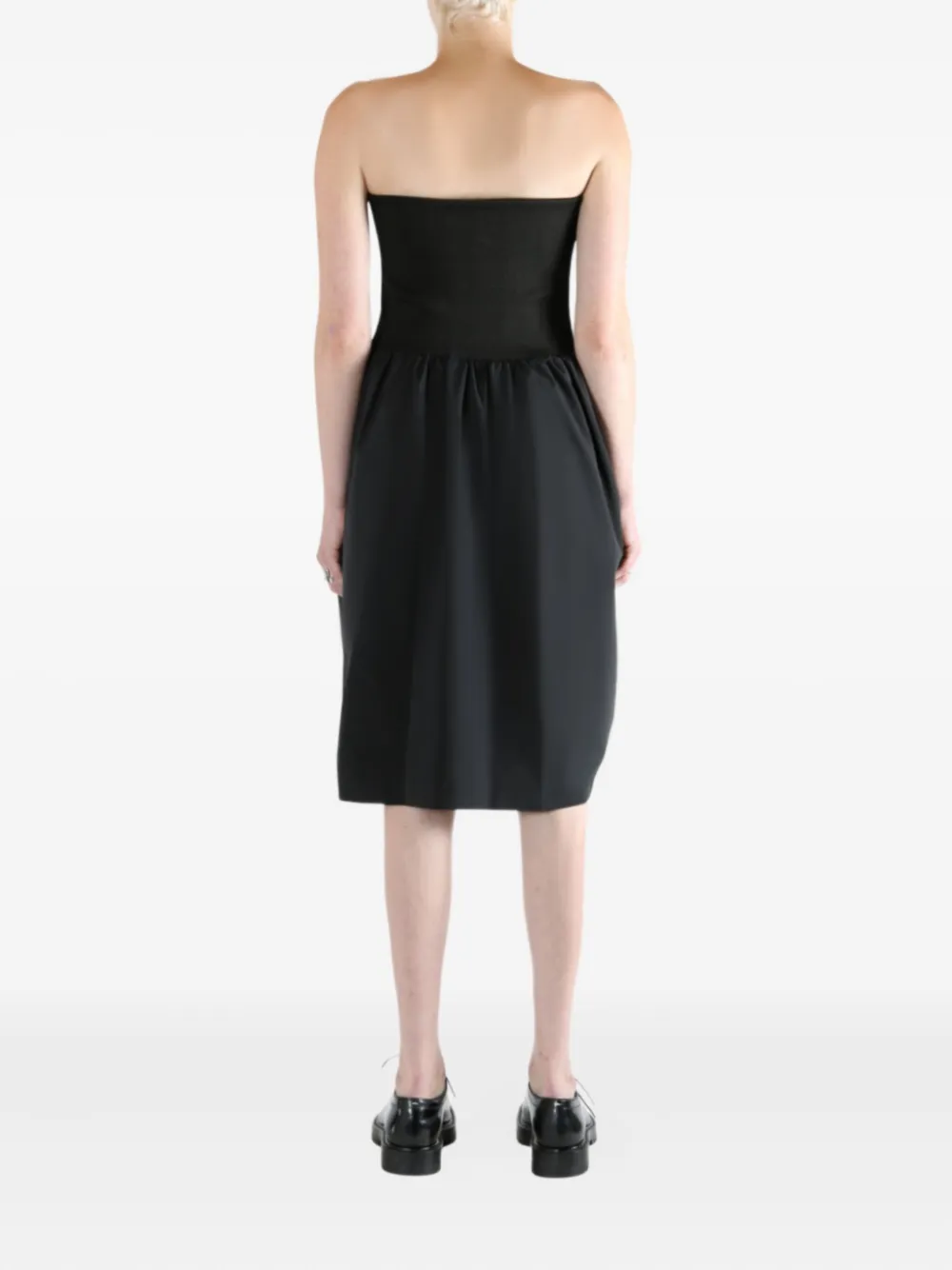 Amomento Side-pocket Midi Dress In Black