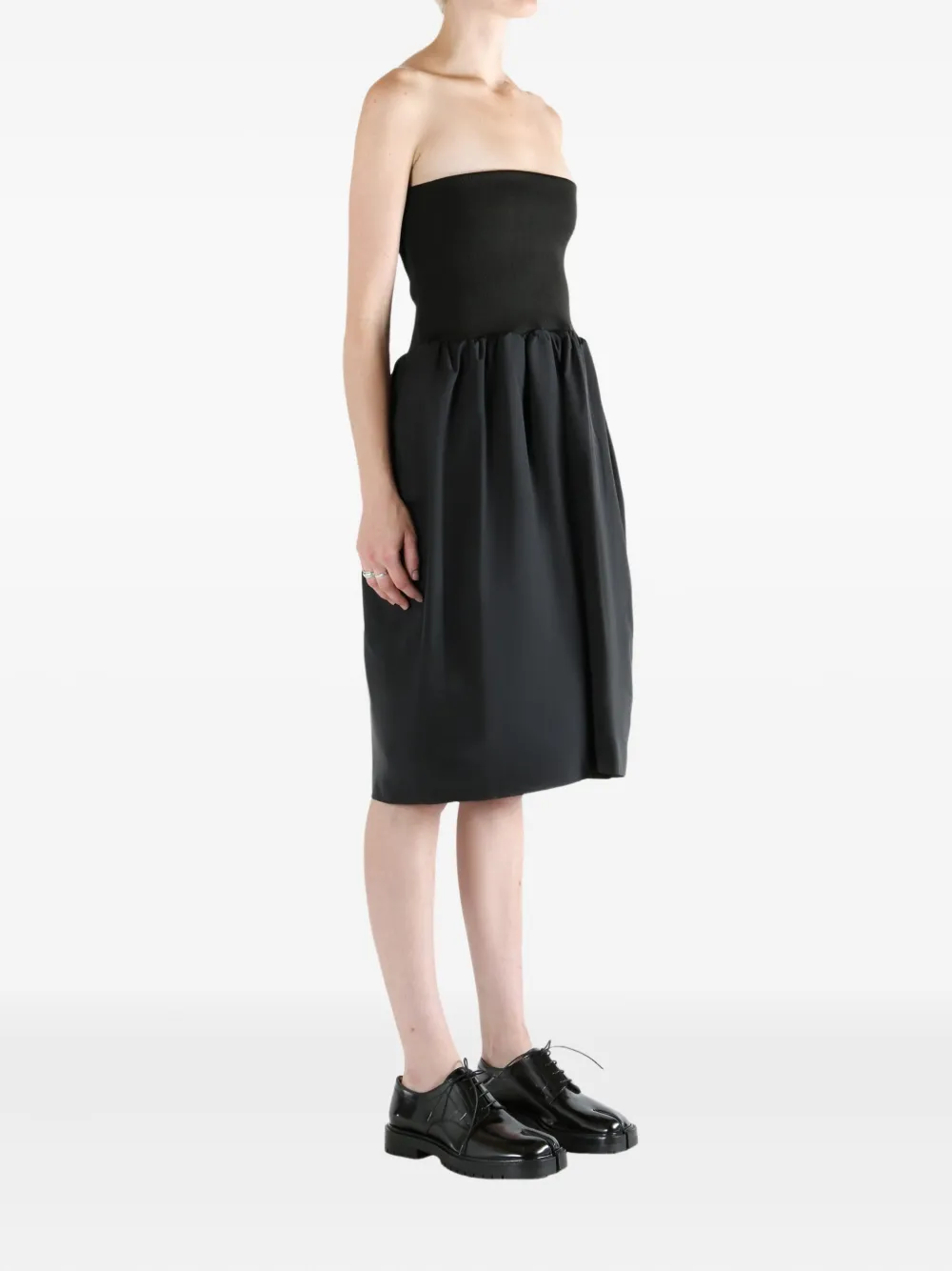 Amomento Side-pocket Midi Dress In Black