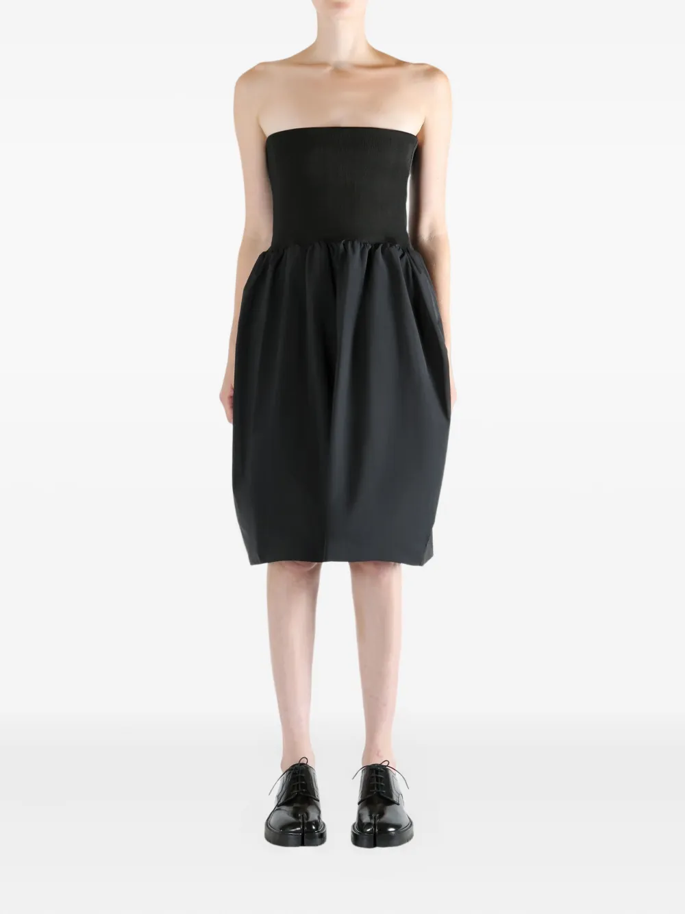 Amomento Side-pocket Midi Dress In Black