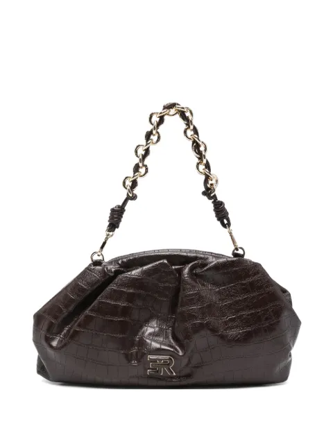 Ermanno Scervino chain-handle embossed-leather clutch bag