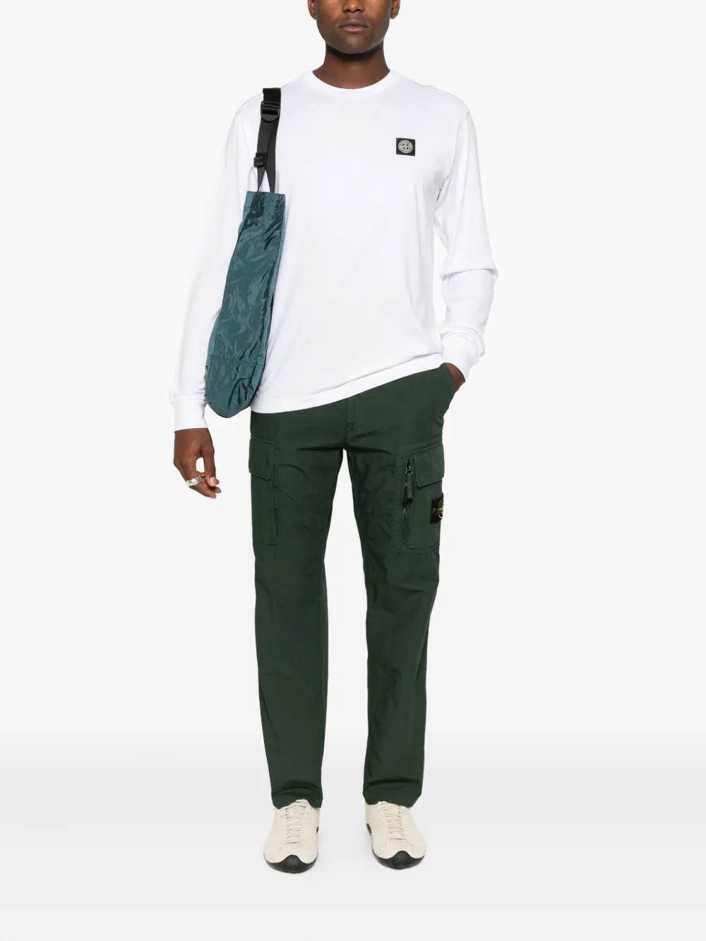 Stone Island logo-patch long-sleeve T-shirt | Knitted Sweaters | Image 2