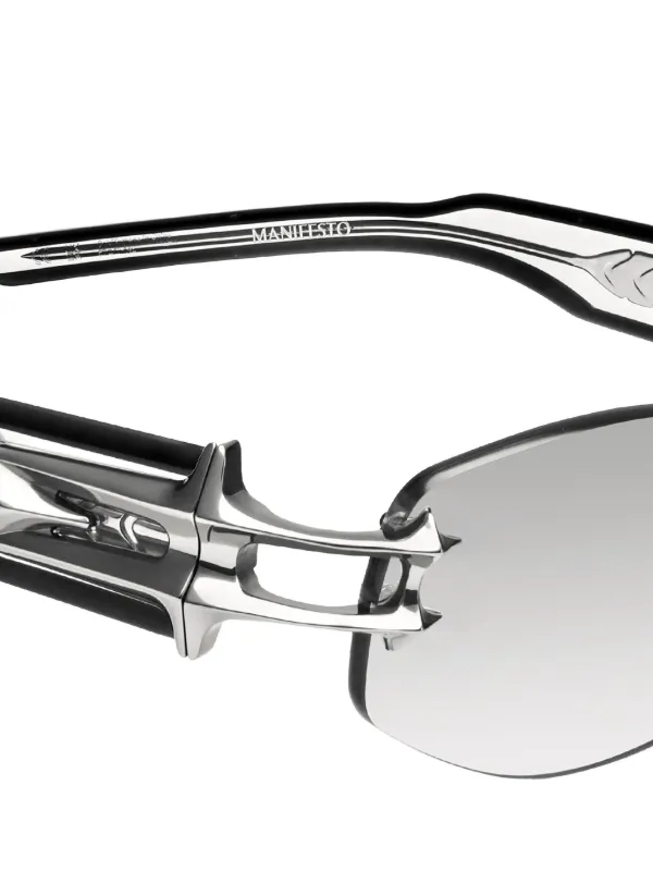 Gentle Monster Manifesto 02 star-embellished Glasses | Silver