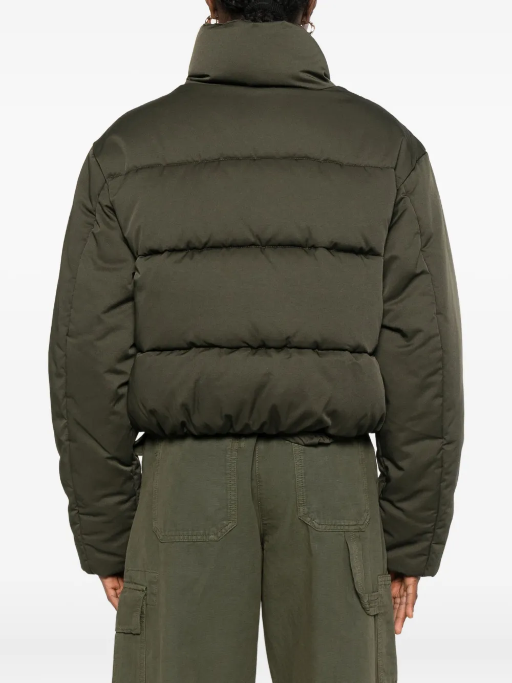 Soeur High-neck Padded Jacket In Green