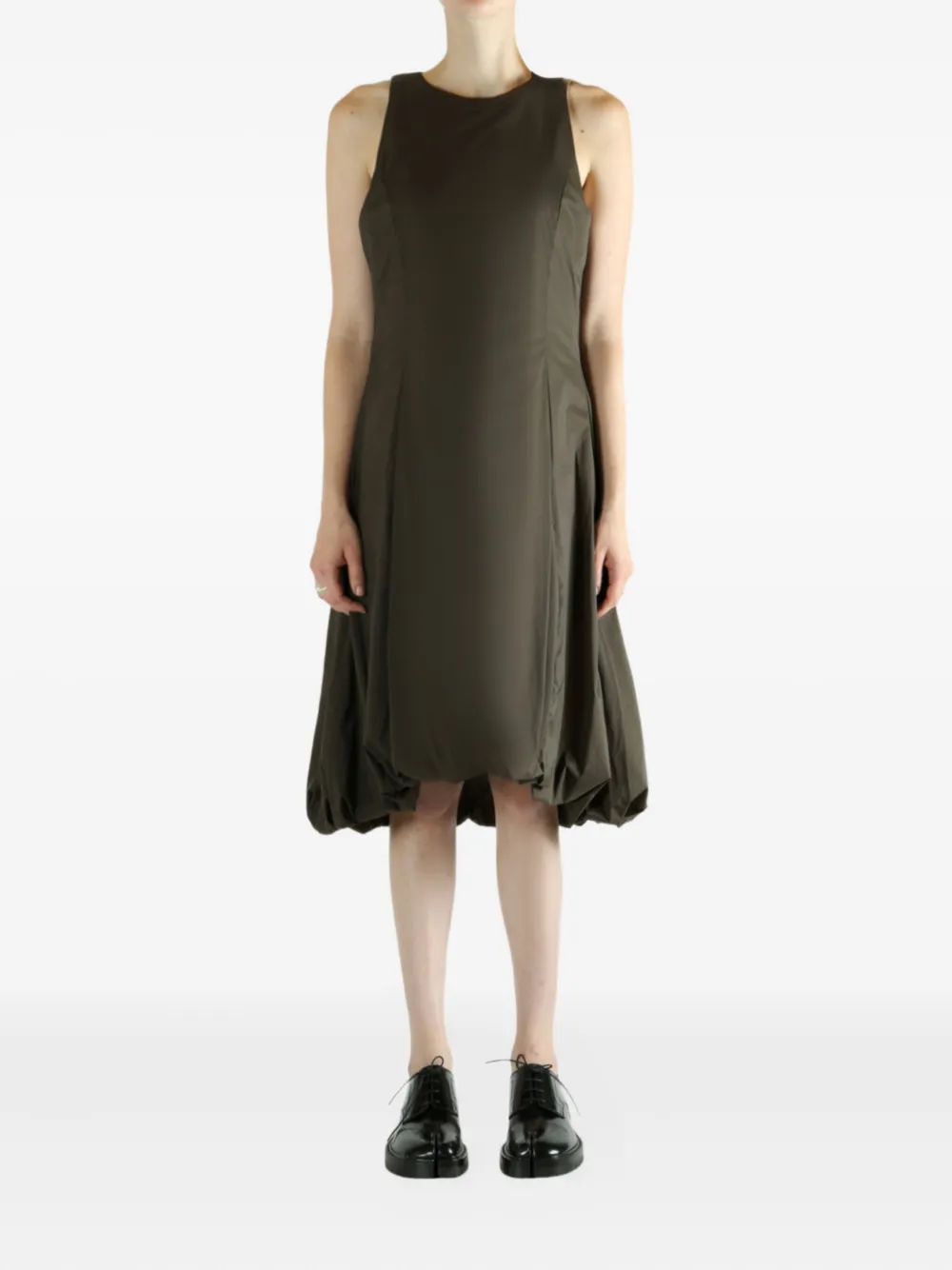 Amomento gathered midi dress - Bruin