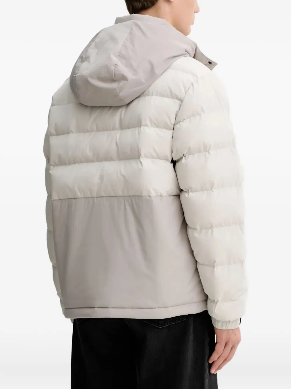 Karl Lagerfeld Jeans Utility jack met capuchon en opgestikte zak Beige