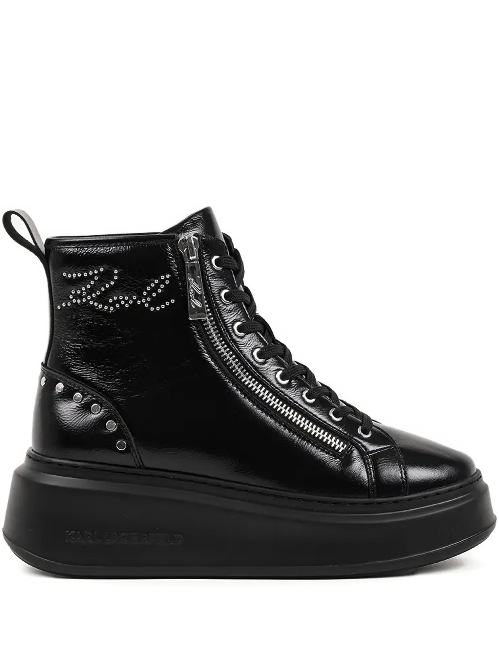 Karl Lagerfeld studded sneakers Zwart