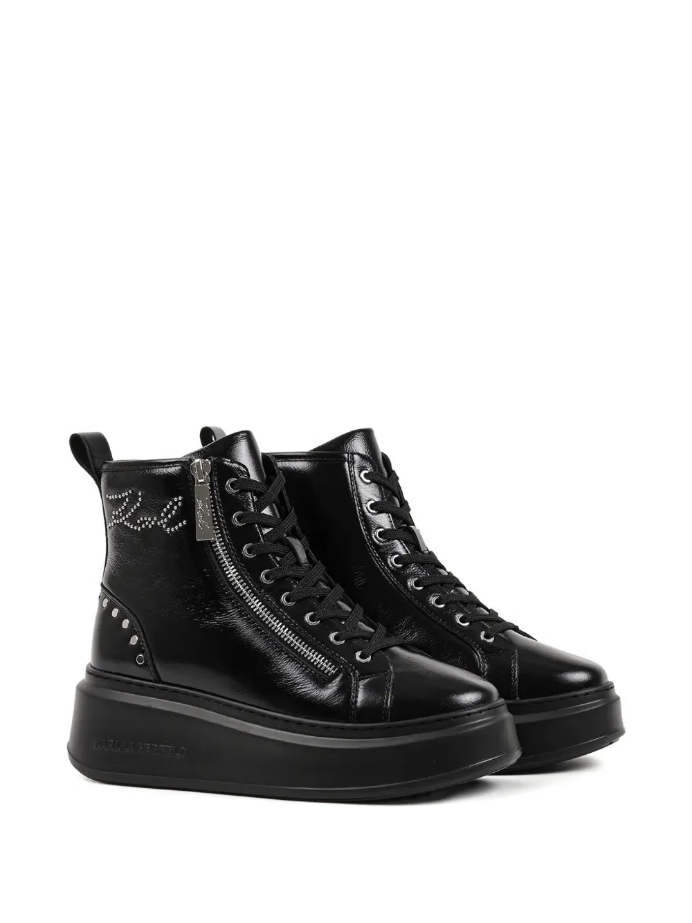 Karl Lagerfeld studded sneakers Zwart