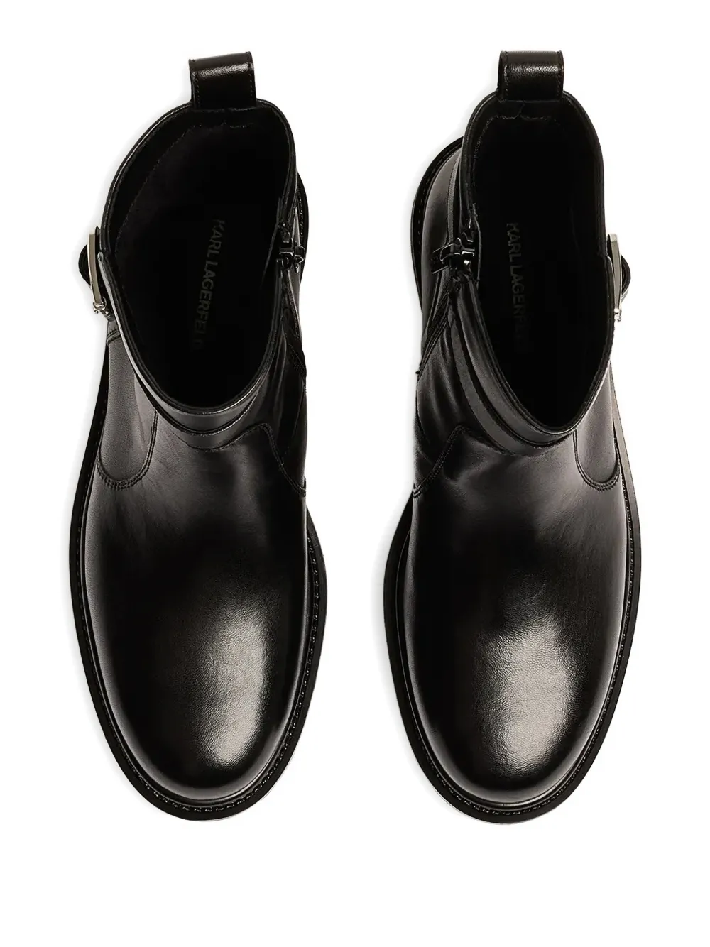 Karl Lagerfeld Enkellaarzen met logo Zwart