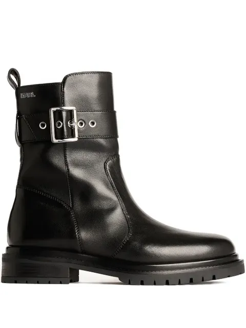Karl Lagerfeld logo-lettering ankle boots