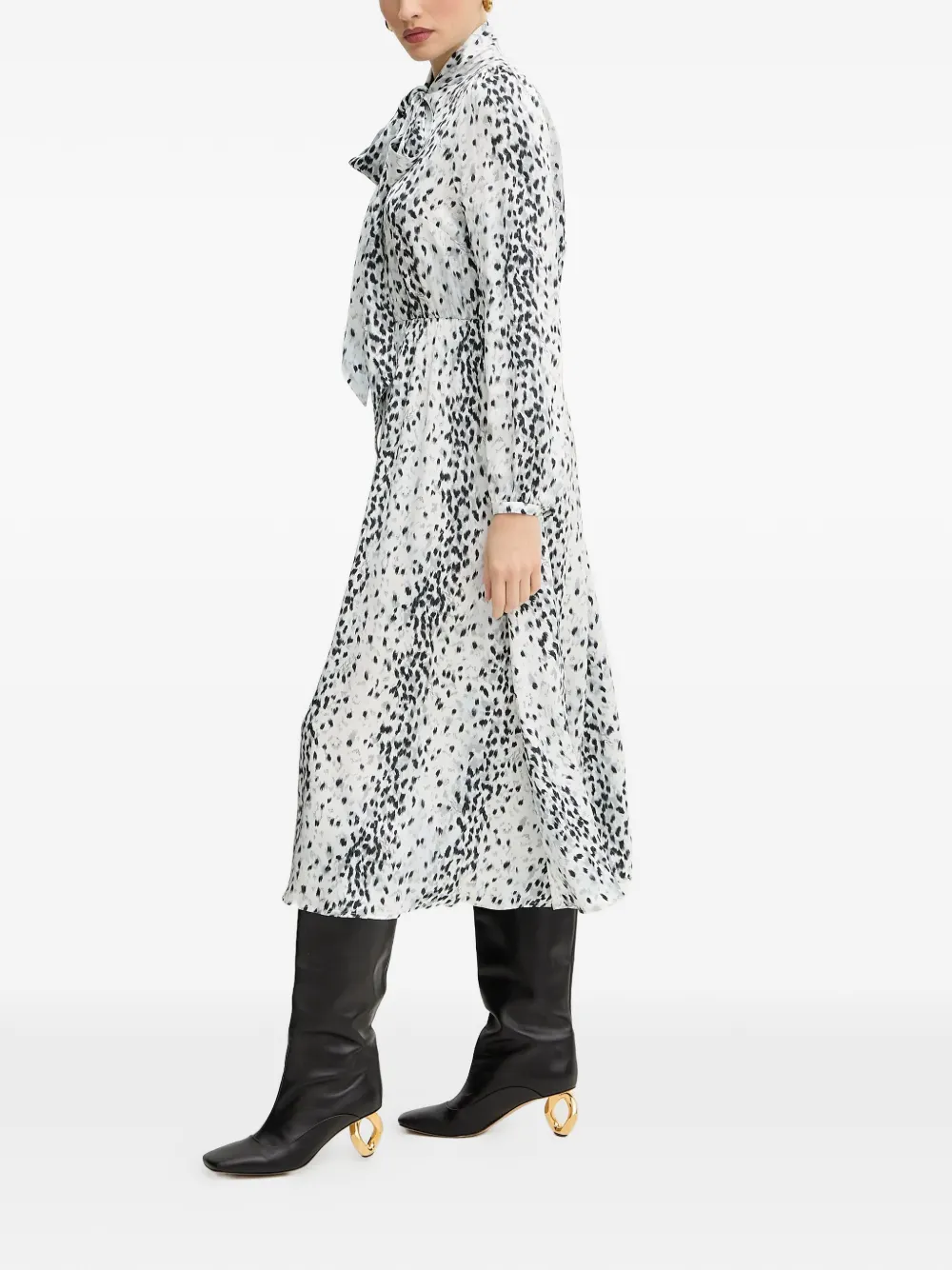 Karl Lagerfeld animal-print midi dress - Wit