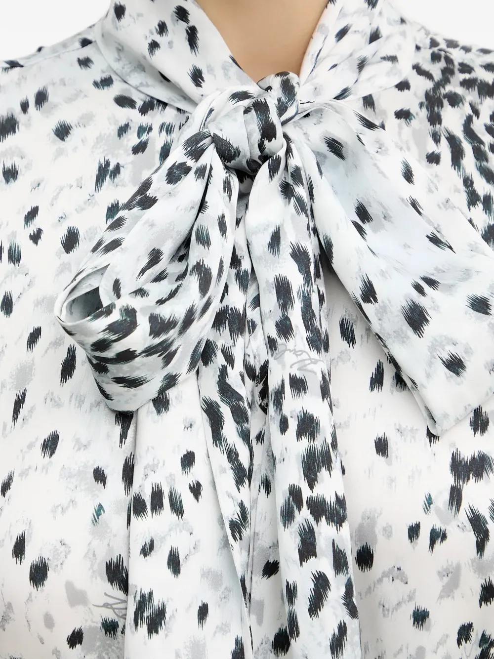 Karl Lagerfeld Midi-jurk met dierenprint Wit