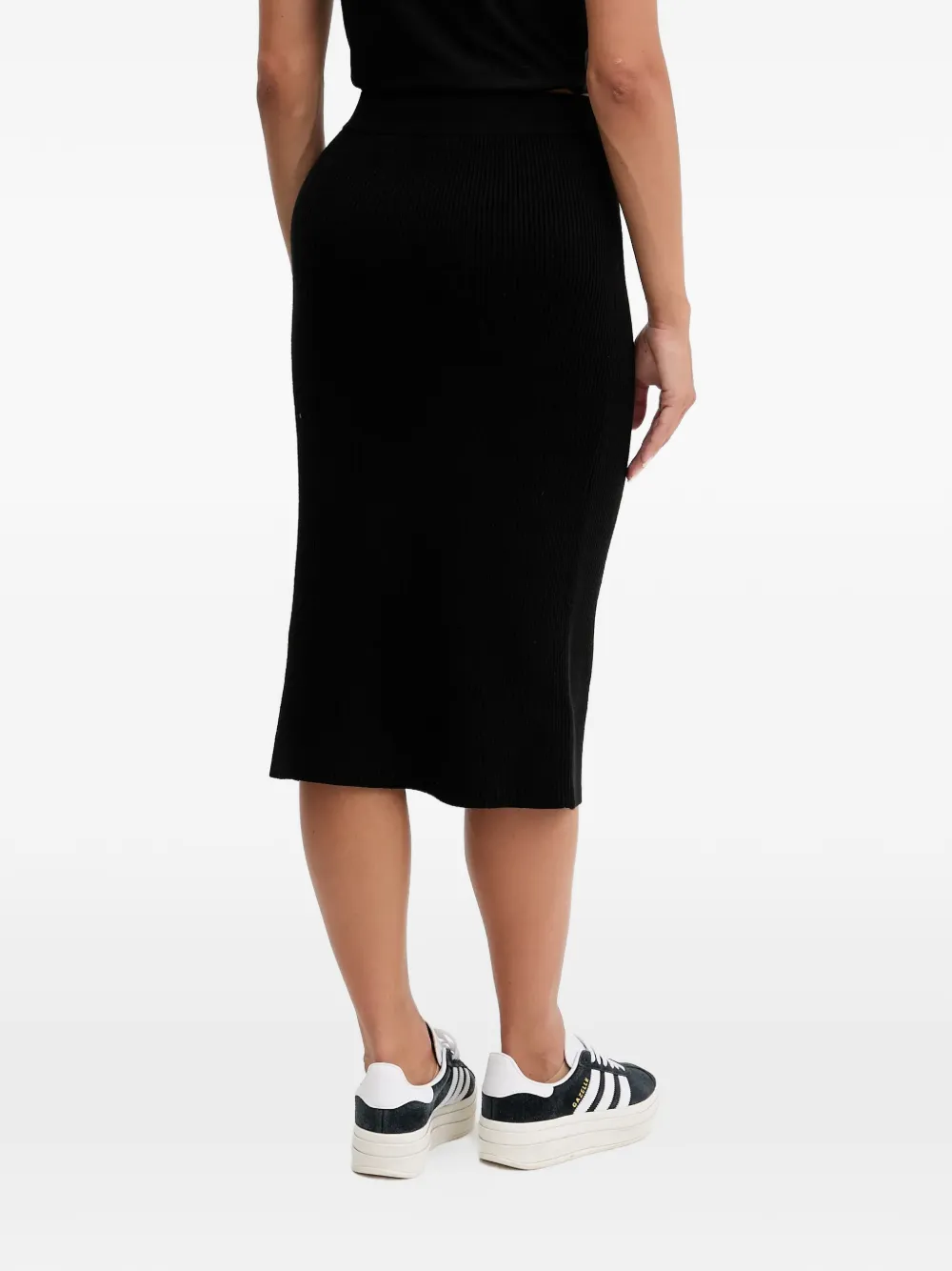 Karl Lagerfeld Jeans Zip-fastening Midi Skirt In Black