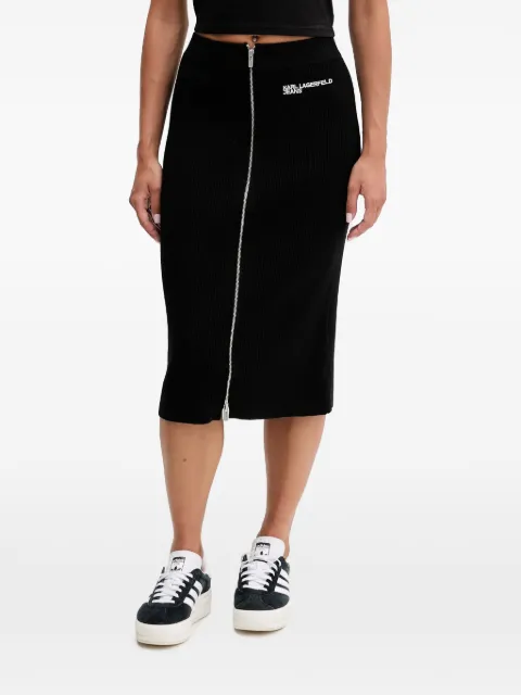 Karl Lagerfeld Jeans zip-fastening midi skirt