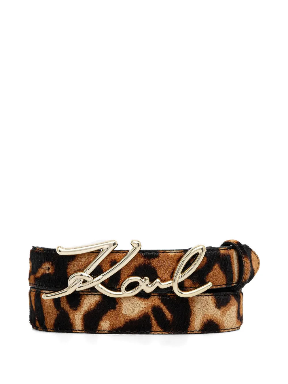 Karl Lagerfeld K/Signature logo belt - Marrone