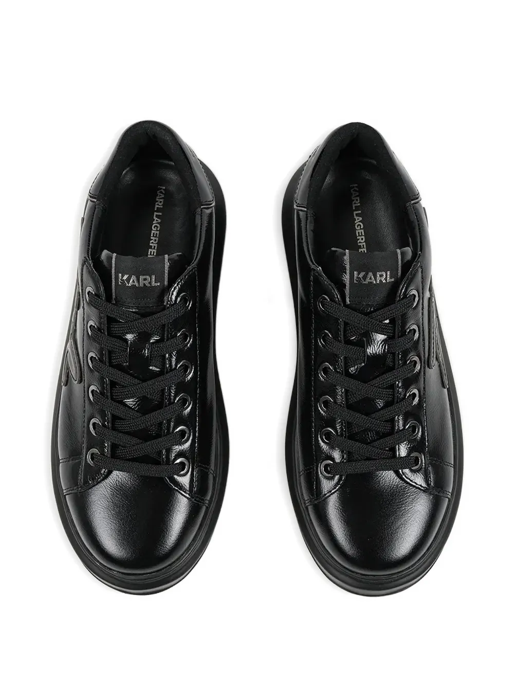 Karl Lagerfeld Signature Kapri Sneakers In Black