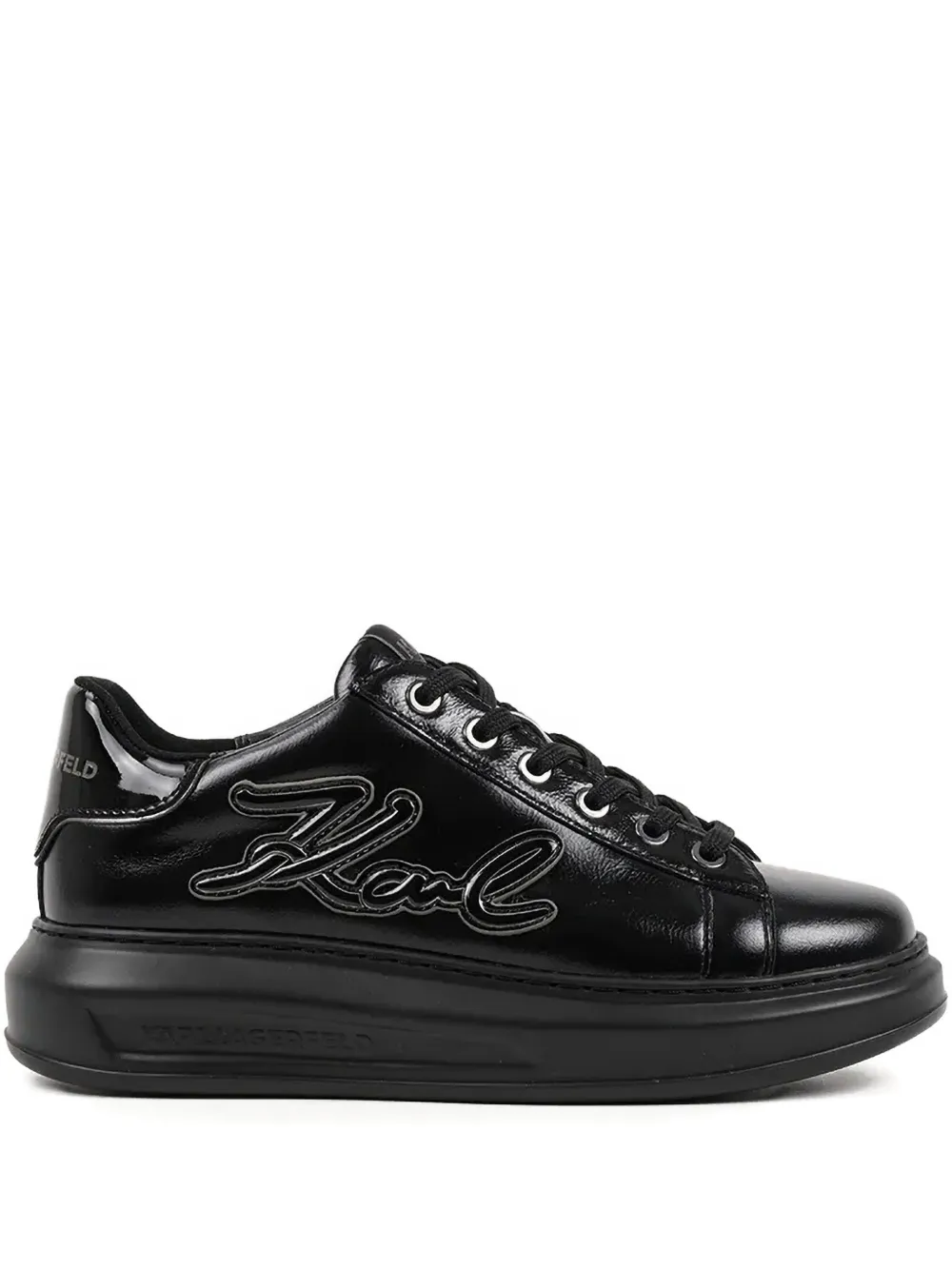 Karl Lagerfeld Signature Kapri Sneakers In Black
