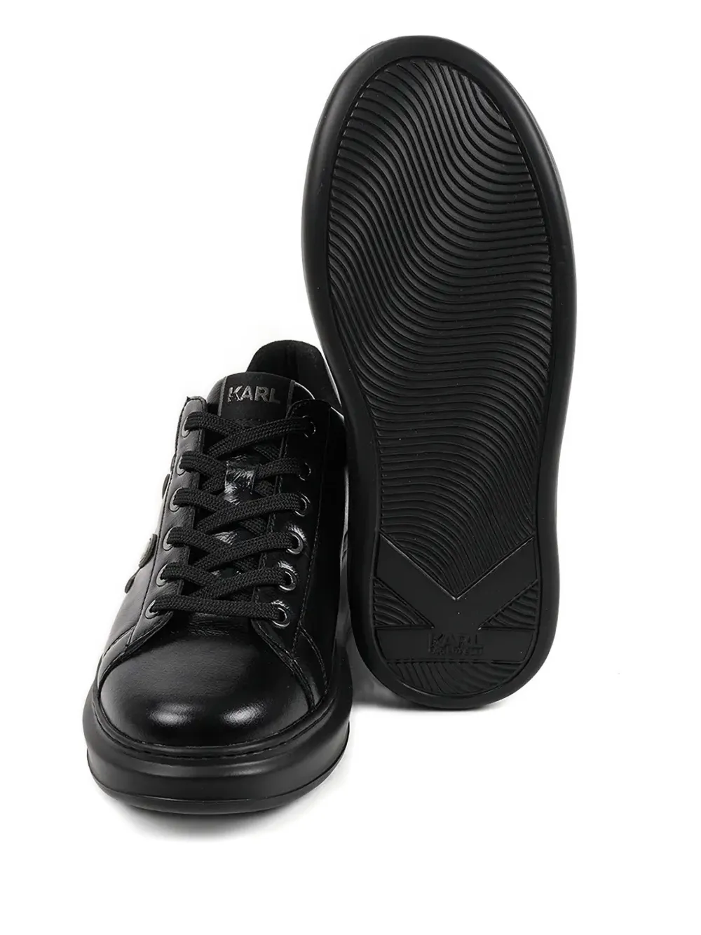 Karl Lagerfeld Signature Kapri Sneakers In Black
