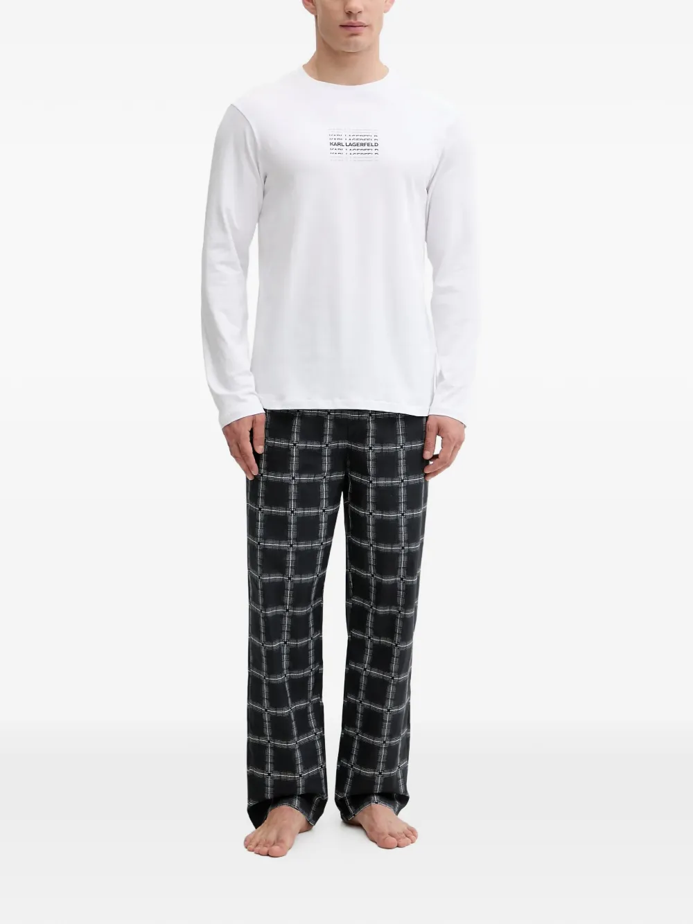 Karl Lagerfeld plaid pajamas set | Image 2