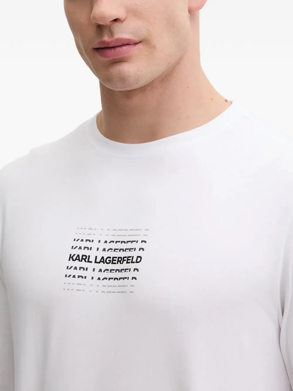 Karl Lagerfeld Plaid Pajamas Set In White