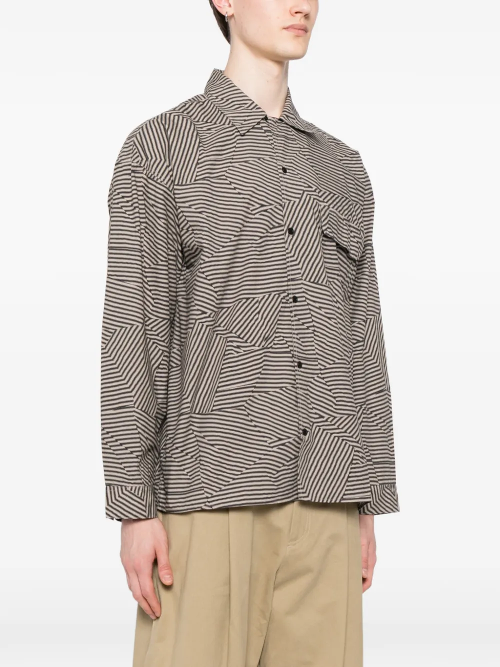  Ymc Striped Wray Shirt - Black 