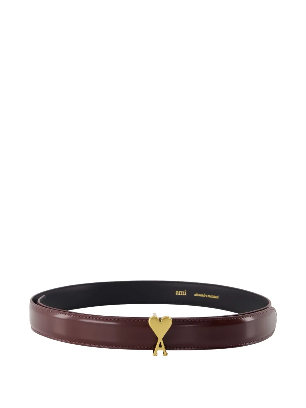 AMI Paris logo-buckle belt - ブラウン AMI Paris logo-buckle belt - ブラウン