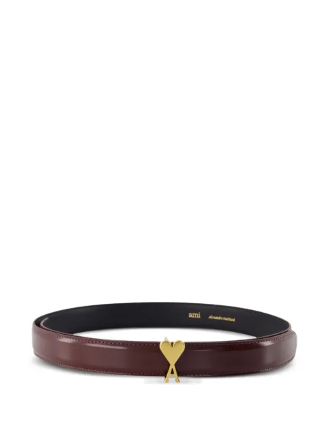 AMI Paris logo-buckle belt