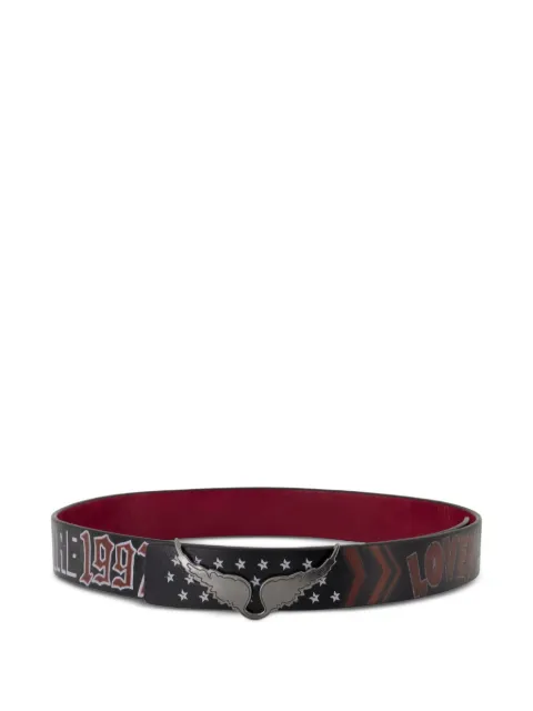 Zadig&Voltaire wings printed belt