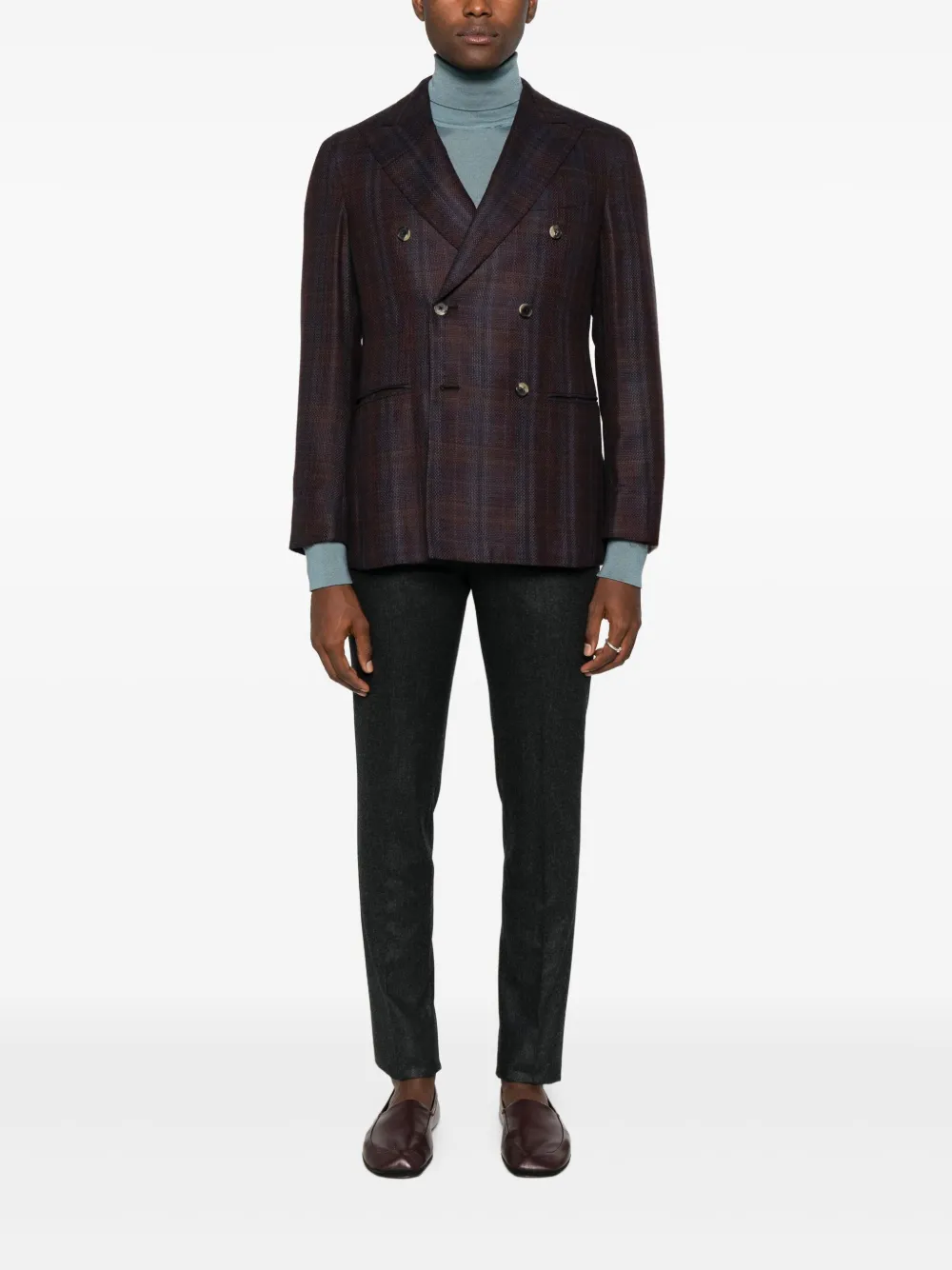 Caruso double-breasted checked jacket | Suit & Dinner Jackets | Image 2
