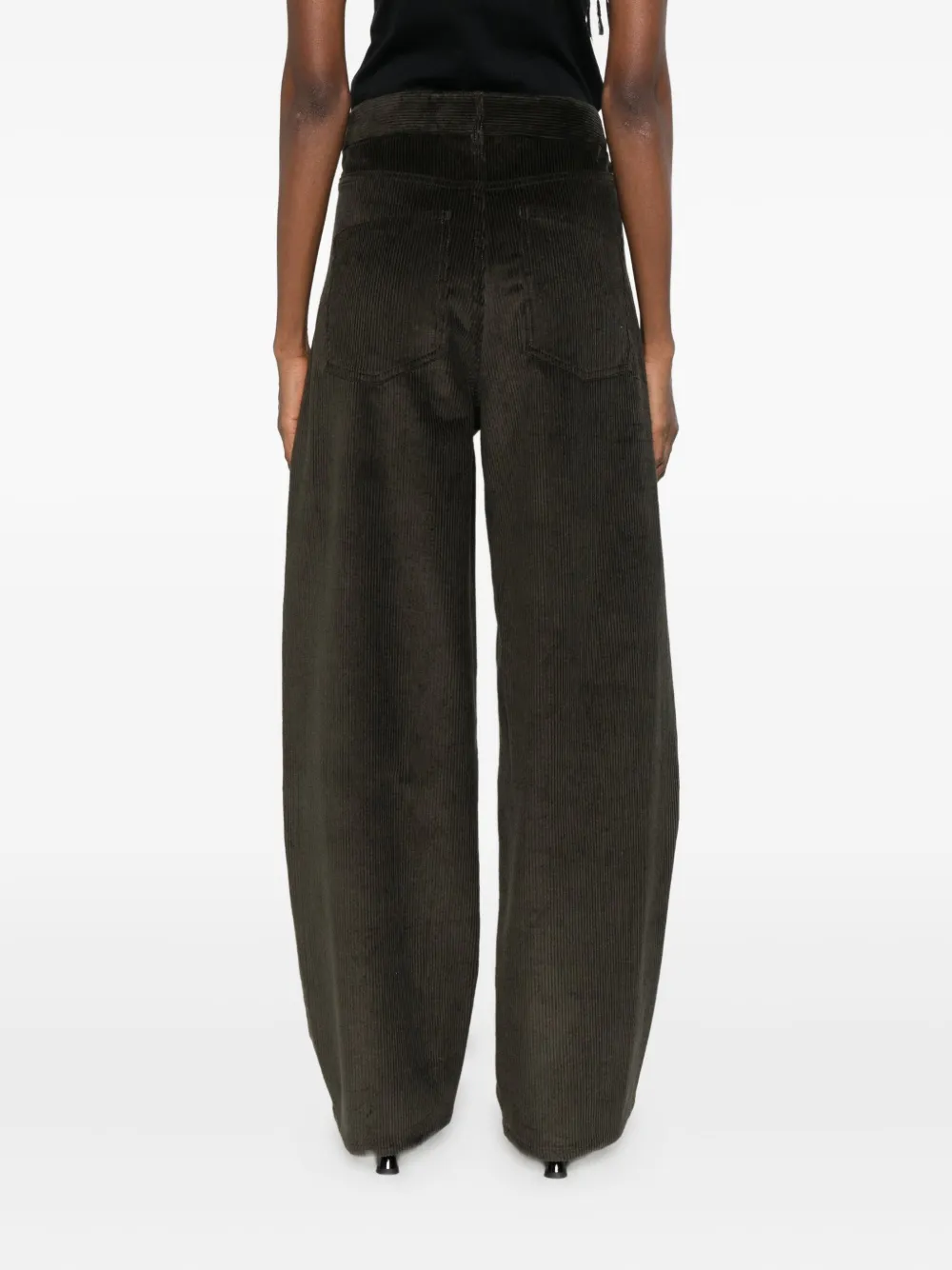 Soeur Ribfluwelen straight broek Bruin