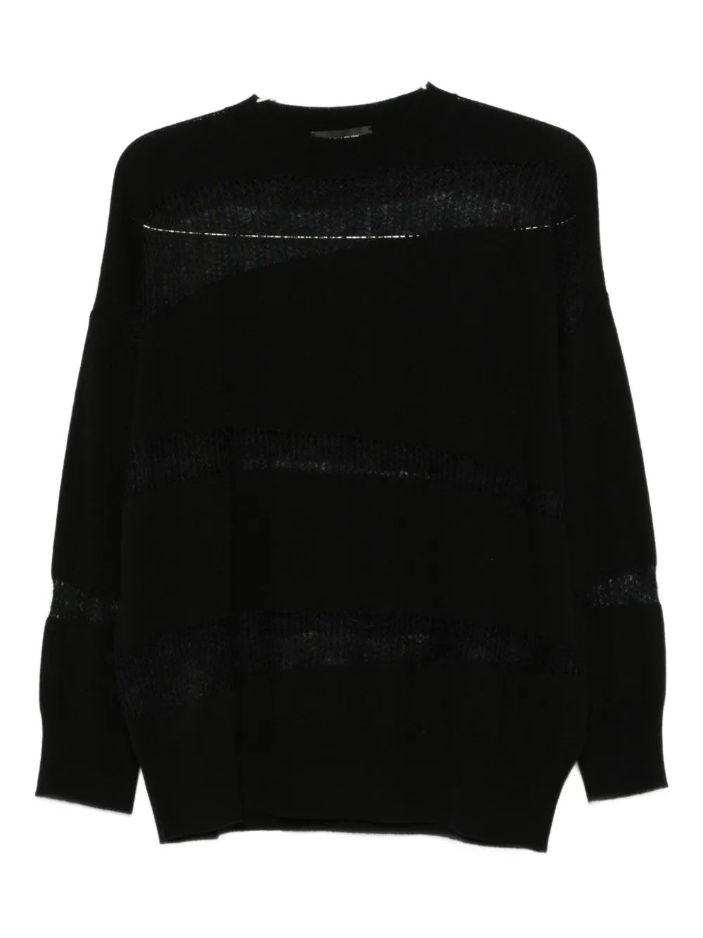 Fabiana Filippi Mesh-panel Sweater In Black