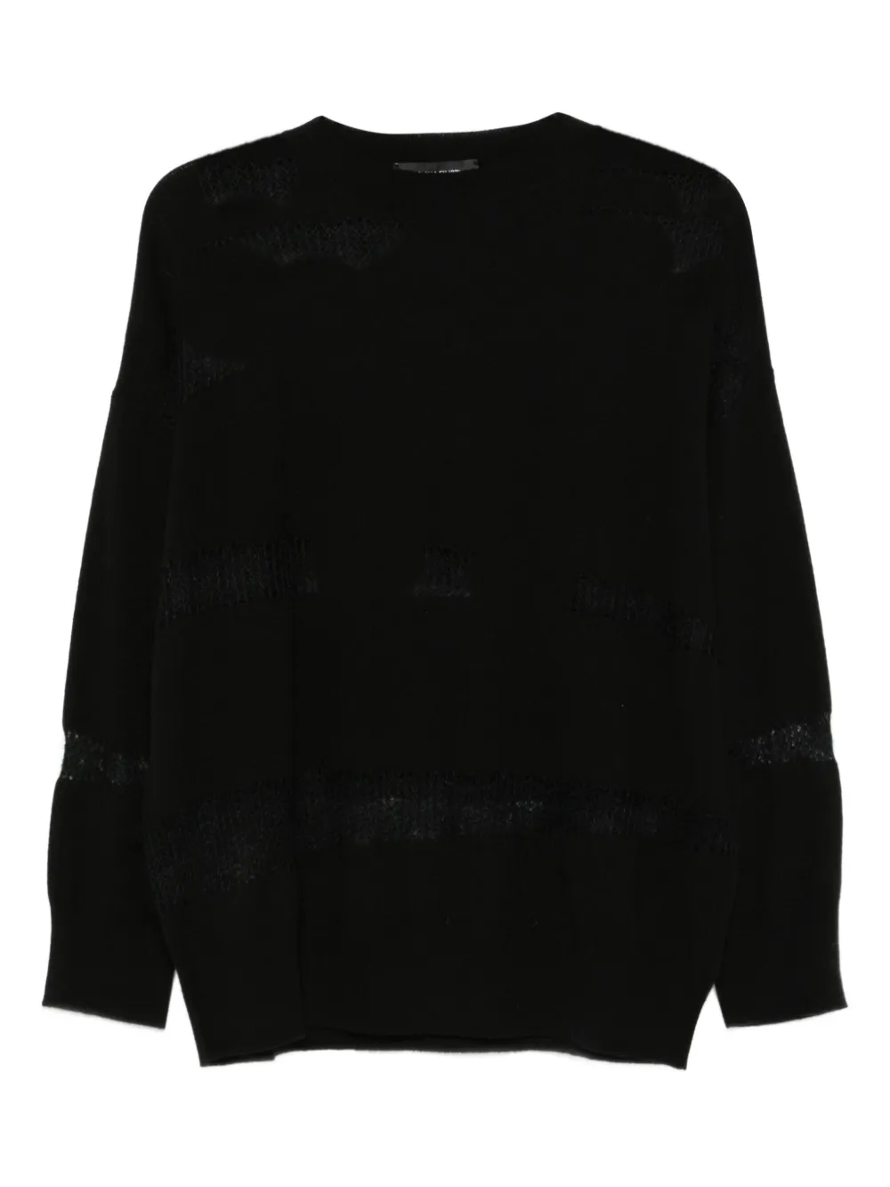 Fabiana Filippi mesh-panel sweater - Nero