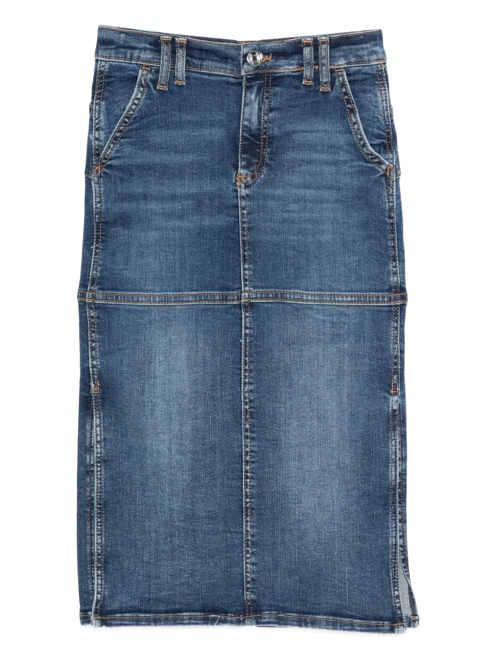 Liu •jo Panelled Skirt In Blue