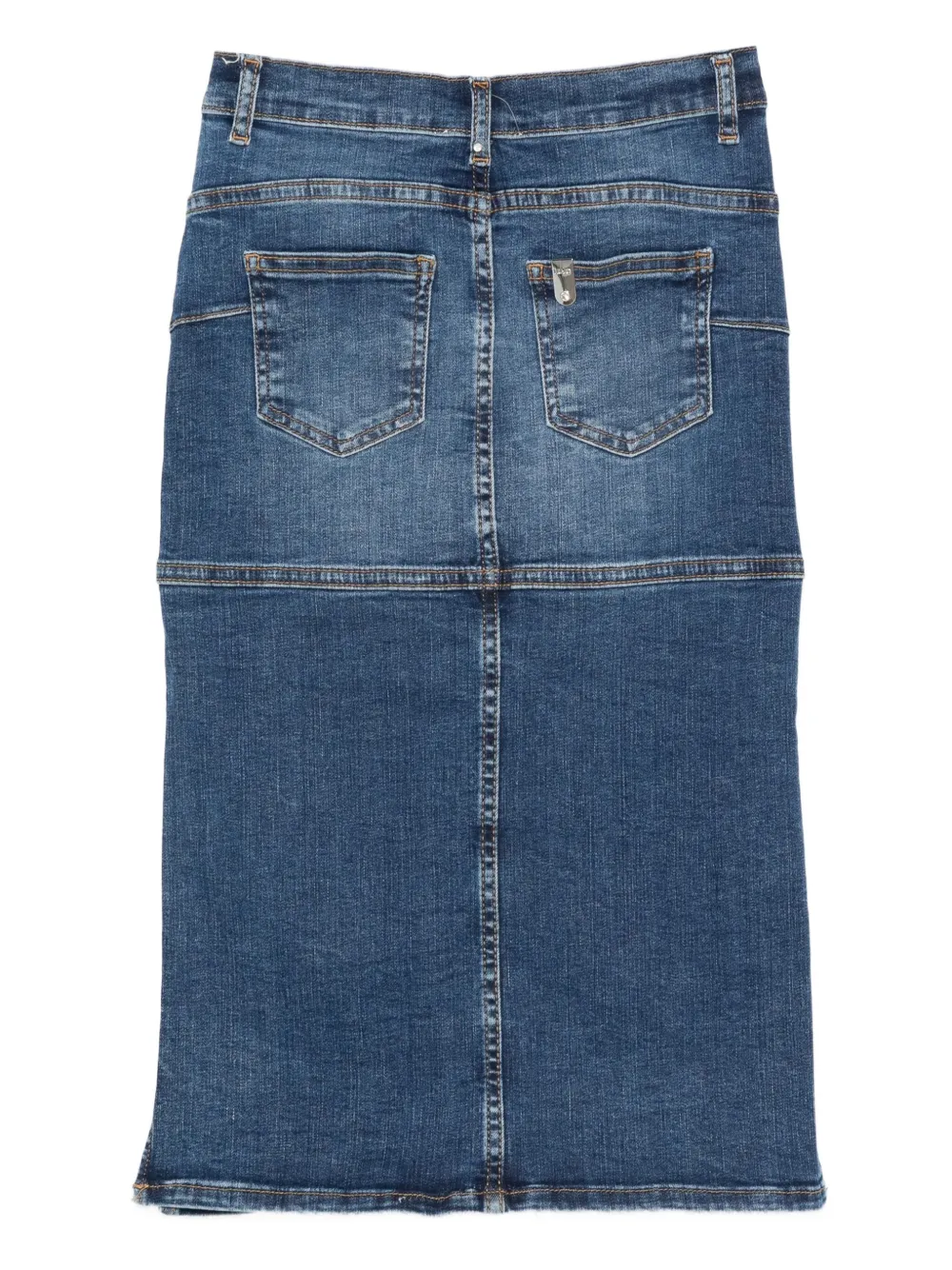 Liu •jo Panelled Skirt In Blue