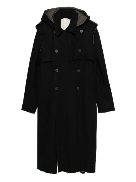 K'ANG hooded double-breasted coat