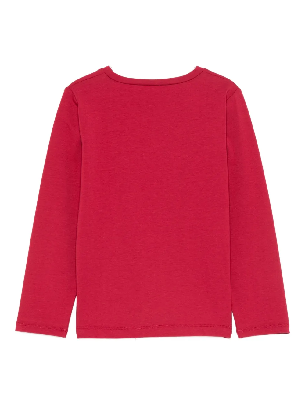 Liu •jo Logo-detail Long-sleeve T-shirt In Red
