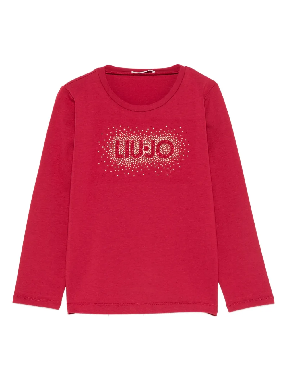 Liu •jo Logo-detail Long-sleeve T-shirt In Red