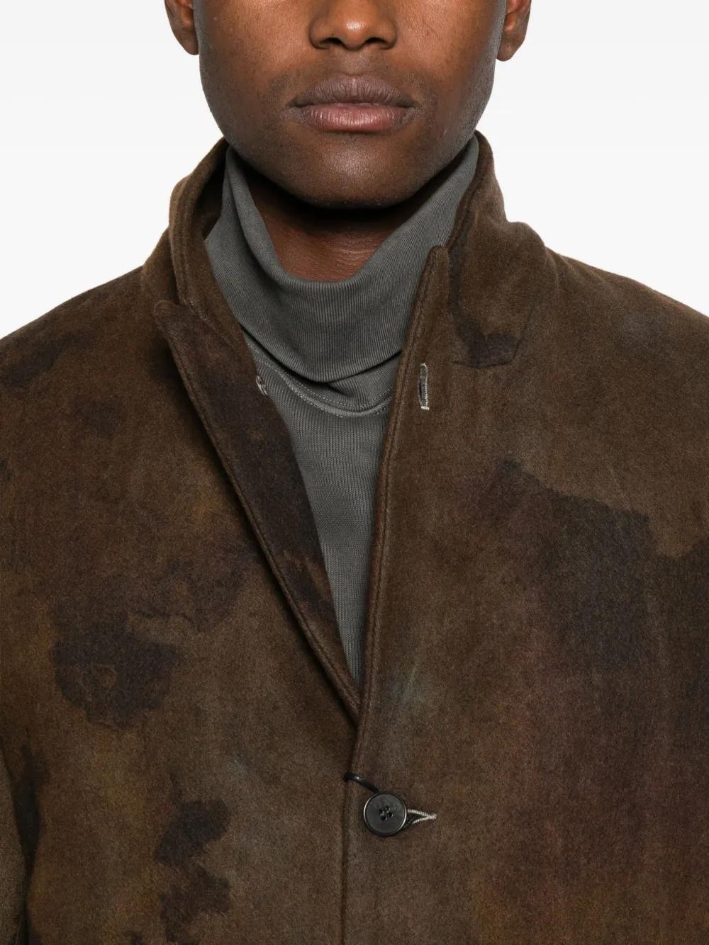 K'ang Flap-pocket Buttoned Jacket In Brown