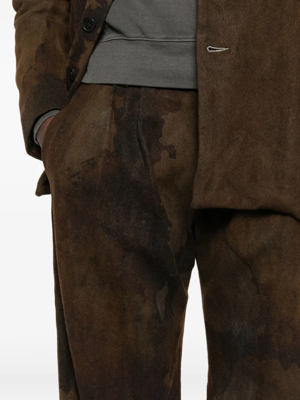 K'ang Pleated Trousers In Brown