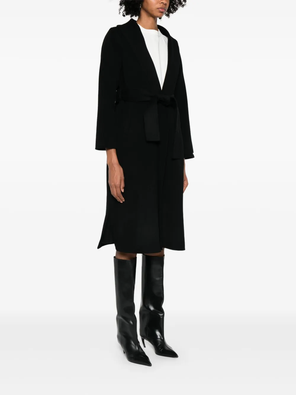  Glox Belted Coat - Black 