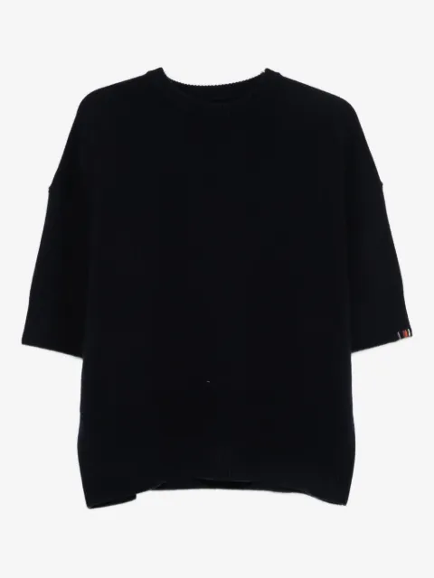 extreme cashmere haut en maille à manches courtes